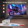 Polaring Smart Projector, Smart 4K Mini Projector with WiFi and
