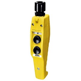 Hubbell CPB21 Compact Pendant, 2 Button-1 Speed, Screw Terminal, Yellow, Nylon