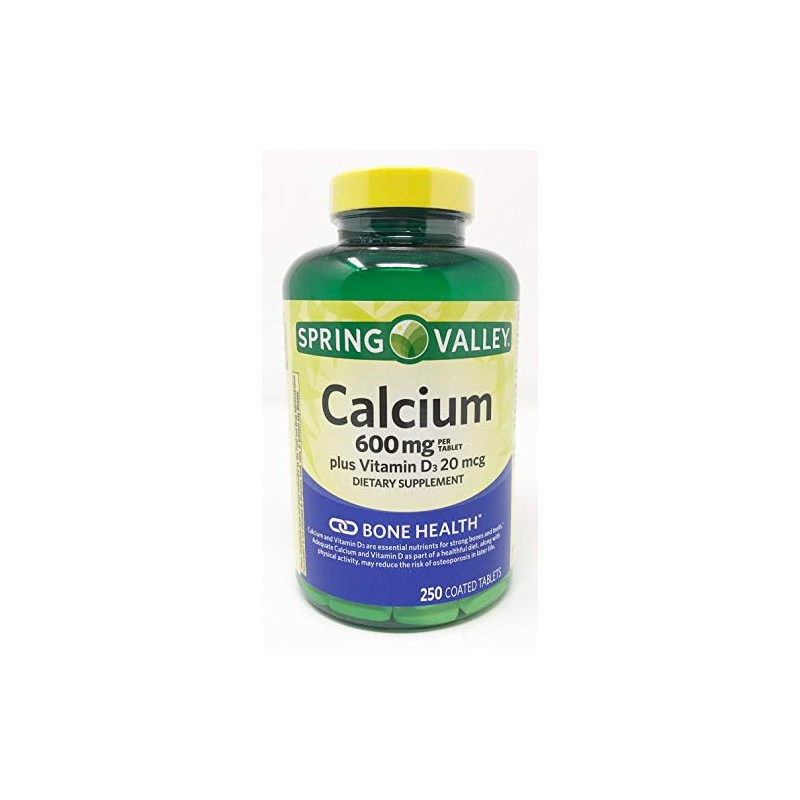 Spring Valley Natural Vitamin D Bone Health Calcium- 600mg and