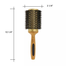 Bass Small Round Brush with Natural Bristle and Nylon Pins