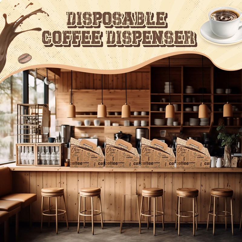 Resholder 20 Pack Disposable Coffee Box Dispensers 96 oz Insulated