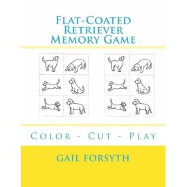 Flat-Coated Retriever Memory Game: Color - Cut - Play