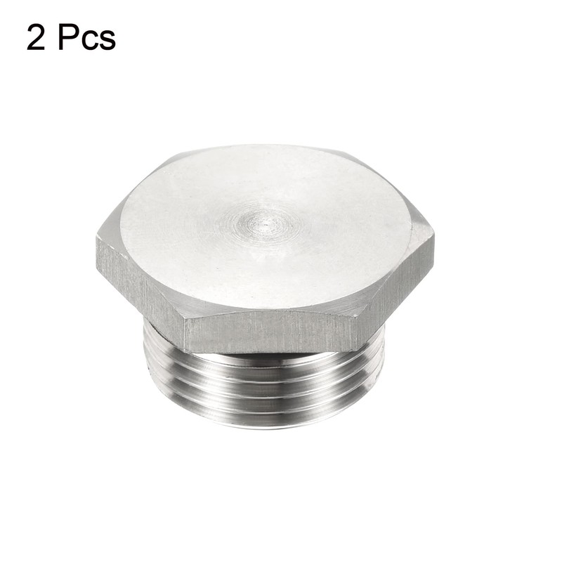 PATIKIL M20x1.5 Male Plug, 2 Pack Waterproof Dustproof 304 Stainless