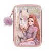 Depesche TOPModel Viva Violet 13292 Filled 3-Compartment Pencil Case in