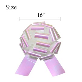 HSXJJ 1Pcs 16 Inch Big Bow for Present, Giant Car Bow Large Gift Bow for Large appliances,Bikes,Table Decorations and Party Events Decoration (White)