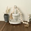 50" Long Ribbed Extra Large Wood Bead Garland with 2"