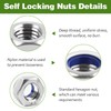 Jeboler M4 Nuts Pack of 25 Self-Locking Nuts A2 V2A