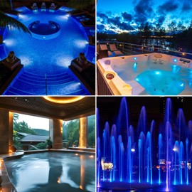 TCEUMIK 120V 12W Blue SPA Light Ocean Dark Blue LED Bulb for Bathtub/SPA/Swimming Pool/Hot Spring/Fountain Super Bright Pool Lamp Replace 100W-300W Bulb Fits Pentair Hayward Light Fixtures E26 PAR20