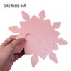 Christmas Pink Hanging Snowflakes Decorations 3D Large Glittery Pink Snowflakes