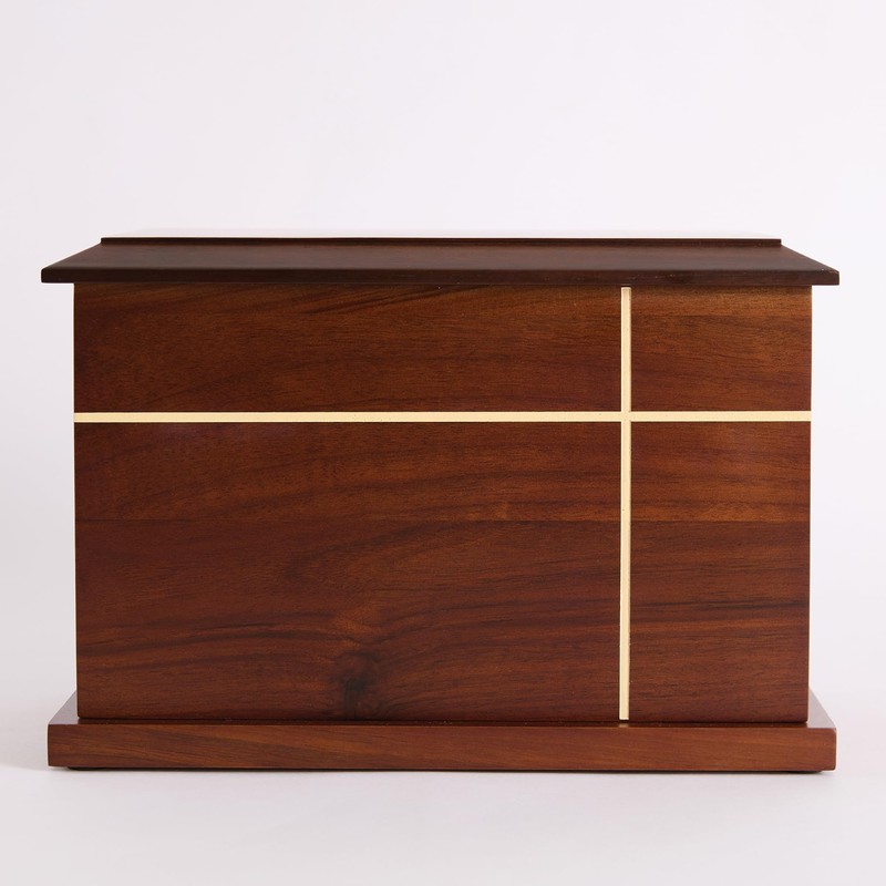 Aspen Studio AspenStudio Cross Walnut Wooden Urn for Cremation Human