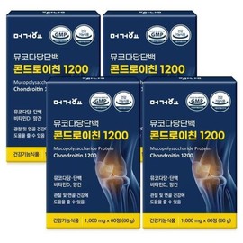 Mucopolysaccharide protein chondroitin 1200 1000mg x 60 tablets 4 (43396634) / 머거요 뮤코다당단백 콘드로이친 1200 1000mg x 60정 4개 (43396634)