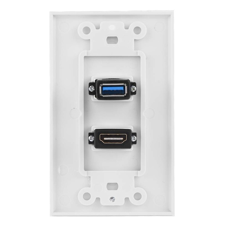 HDMI and USB 3.0 Socket Wall Socket, Haofy Flush-Mounted Wall