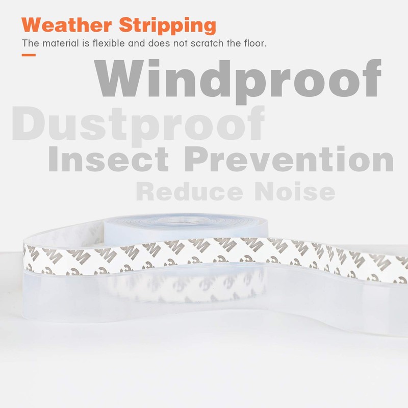 26 Feet Silicone Seal Strip,Door Weather Stripping, Sealing Tape for