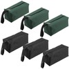 UNGFEI 6 PCS 25cm Black Green Tool Pouch, Multipurpose Canvas