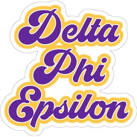 Delta Phi Epsilon Retro Sorority Car Magnet Set of 2 Removable No Residue All Weather Magnets for Sorority Girls and Student Drivers