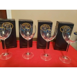 Bohemia 4 ~ Vintage Bohemia Long Stemmed Crystal Calice Vino White Wine Glass Goblet New