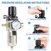 SWAWIS Pressure Regulator Compressed Air Water Separator Compressed Air 3/8