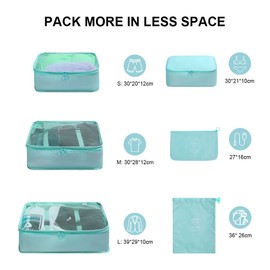OSDUE Packing Cubes for Suitcases 6pcs, Travel Packing Cubes, Travel Essentials, Clothes Shoes Cosmetics Toiletries Storage Bags, Travel Accessories
