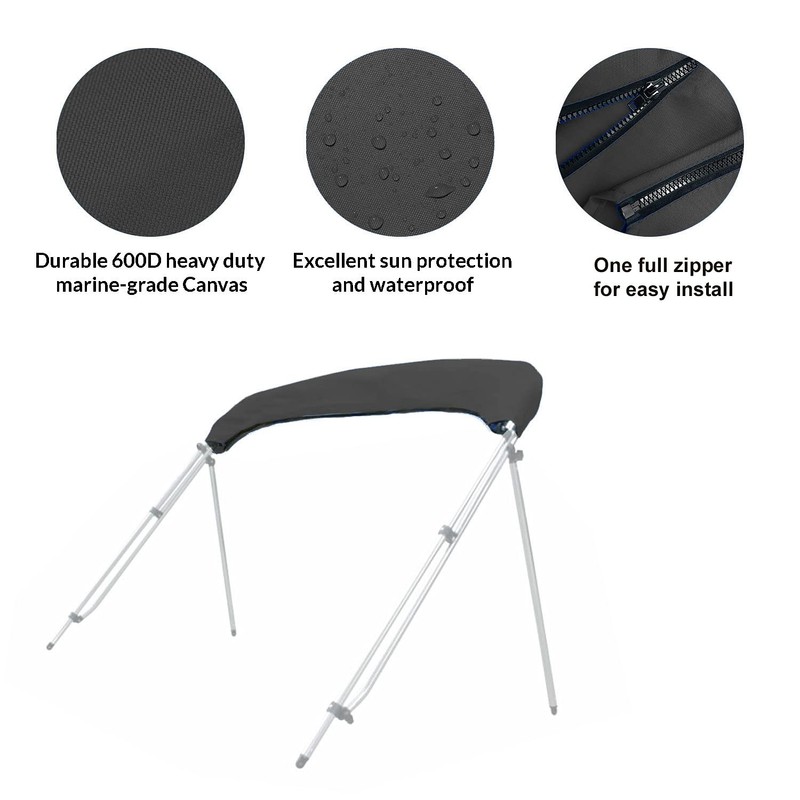 Savvycraft Bimini Top Storage Boot 54"-60" Width Black Color, Waterproof