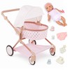 LullaBaby – 14-Inch Doll & Twin Stroller Accessories Set –