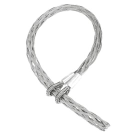 sourcing map 50-63mm OD Cable Pulling Socks Grip 1m Double Head Side Pull Wire Mesh Puller Socks Grip Stainless Steel Wire Pulling Tools