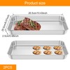 2 Pcs Toaster Oven Pan 304 Stainless Steel Small Baking