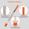 10 Pack 1ml Plastic Syringes with Needle, Dispensing Measuring Tool