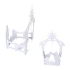 44x27x5cm Christmas Jesus Scene White PP Hollow Board Outdoor Nativity