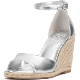 Vince Camuto Women's Felyn Wedge Sandal, Lux Silver, 7.5