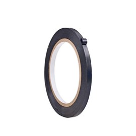 WOD VTC365 Cinta de vinilo para rayas finas negra, 0.64 cm x 33 m para marcar el piso de gimnasio escolar, manualidades, y para quitar la pintura de Arcade1Up, vehículos y más