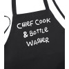 Funny Chief Cook & Bottle Washer Funny Apron, Black Cooking
