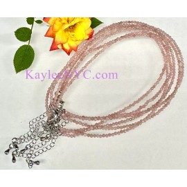 Wholesale Lot 6 Pcs 2mm Natural  Pink Opal Anklets Crystal Healing Energy