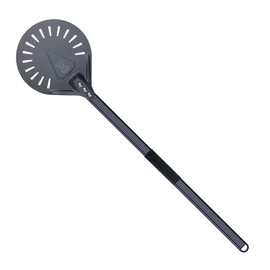 SHANGPEIXUAN Turning Pizza Peel 9" Aluminum Round Perforation Pizza Peel with 40 Inch Total Length Outdoor Pizza Oven Accessories…