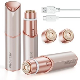 Depilación facial para mujeres: Dispositivo eléctrico de depilación - Afeitadora facial recargable sin dolor para barbilla, labio superior, vello faci