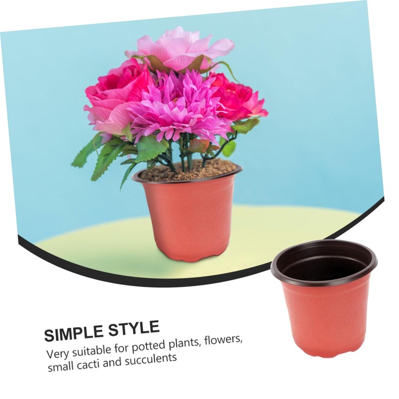 ORFOFE 100PCS Plastic Flower Pots Creative Breathable Planters Diameter for