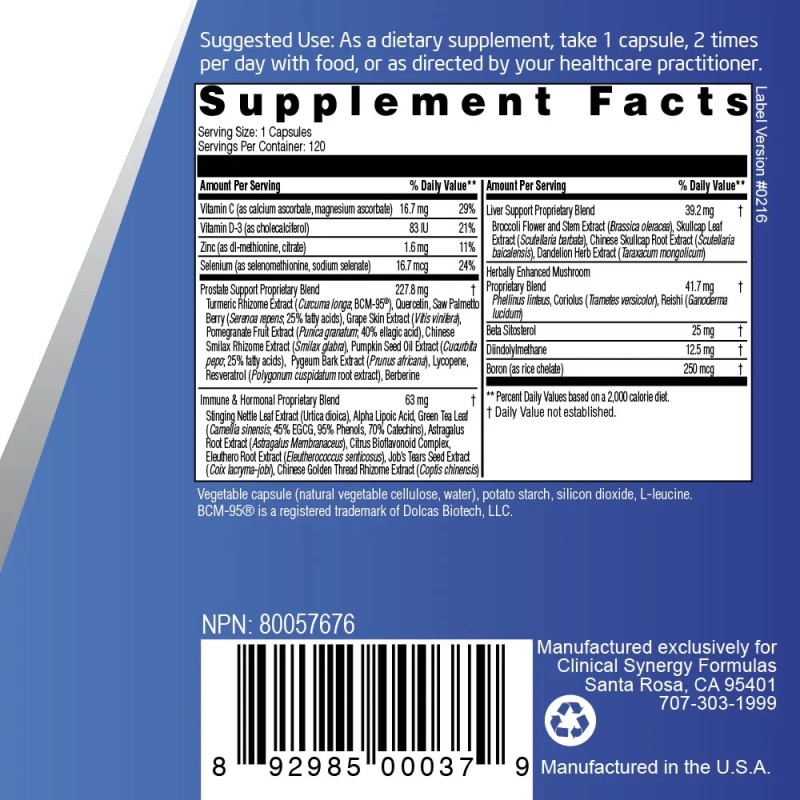 Clinical Synergy Complete Prostate Health Clinical Synergy Professional Formulas