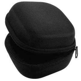 TEHAUX Portable Earbud Case Stylish Headphone Storage Box with Zipper Solid Construction for Earphones USB Cables and Accessories for Travel and Daily Use Black