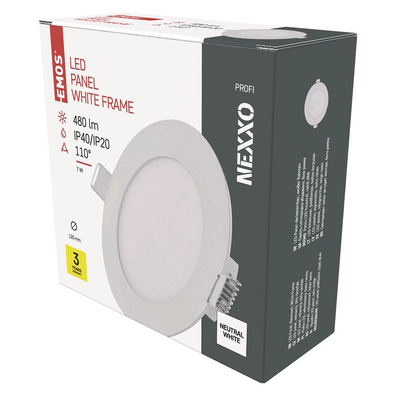EMOS LED Panel 7 W Round 480 lm Recessed Ceiling
