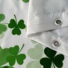 St. Patrick's Day Shower Curtain, Green Clover Leaf Irish Shamrock