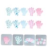 Minkissy 3sets Bath Mittens Body Scrubbing Gloves Polyester Exfoliating Mittens