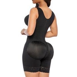 SHAPERX Women's Fajas Colombianas Tummy Control Shapewear Postpartum Full Body Shaper Butt Lifter Bodysuit, SZ7302-Black-S