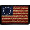 Betsy Ross Distressed USA Flag Patch (“Hook” Fastener -3.0 X 2.0 -BD5)
