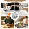 Rice Washer Strainer Bowl with Grater Lid, Stainless Steel Multi-function