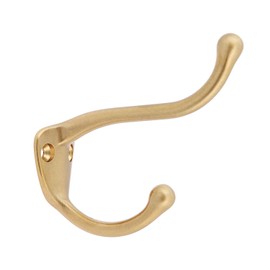 idh by St. Simons 17020-004 Premium Quality Solid Coat and Hat Hook, Satin Brass