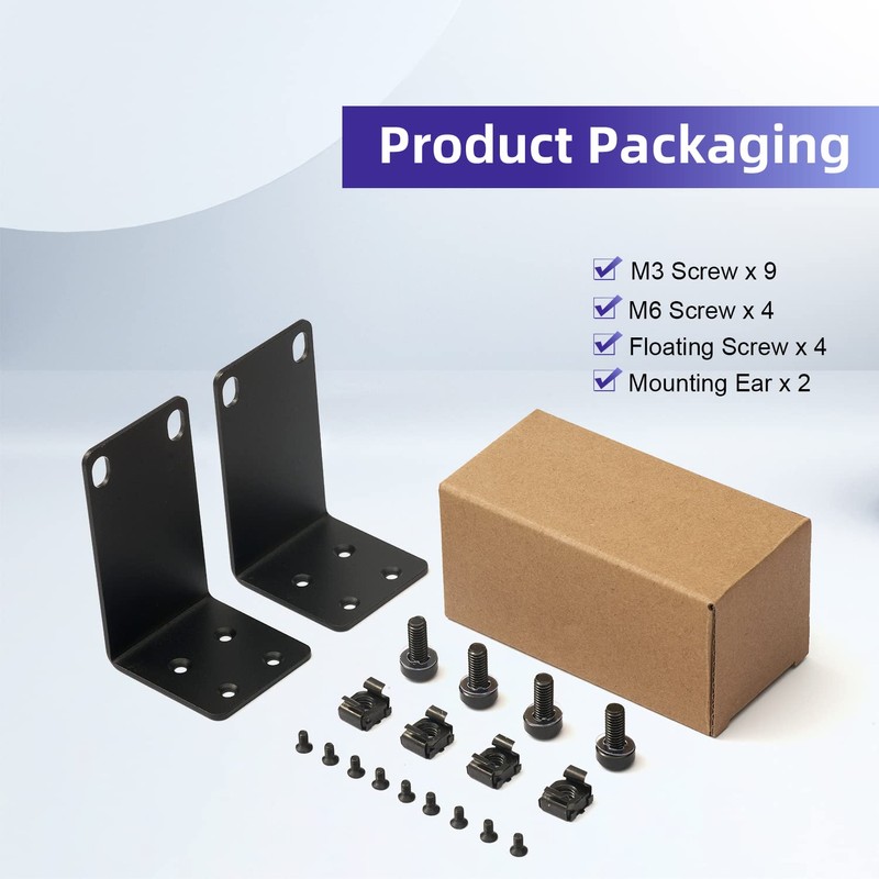 PhyinLan Universal Rack Mount Kit 1U Rack Ears for NETGEAR