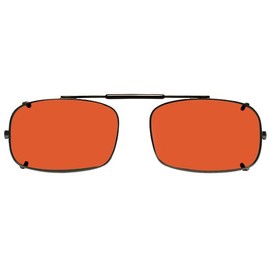 Shade Control Visionaries Polarized Clip on Sunglasses - DRX REc - Gun Frame - 56 x 38 Eye