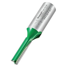 Trend CraftPro C005AX1/2TC Straight Two Flute Router Bit 1/2" Shank 6mm Cutting Diameter and 25mm Cutting Length, Tungsten Carbide Tip