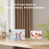 HELPLEX 5x7 Clear Acrylic Picture Frames with Scalloped Edges, 3-Pack