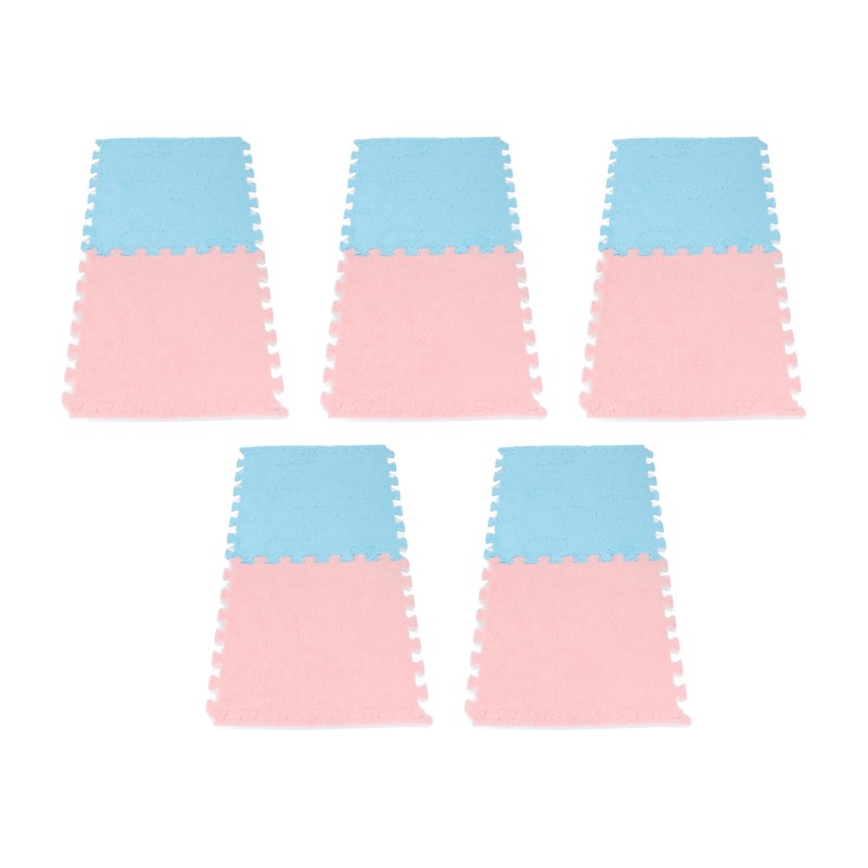 Plush Foam Interlocking Floor Carpet Soft Non Slip Cuttable Interlocking