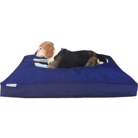 Dogbed4less Large Memory Foam Dog Bed Pillow with Orthopedic Comfort, Waterproof Liner and Heavy Duty 1680 Nylon Cover 41X27 Inches, Blue